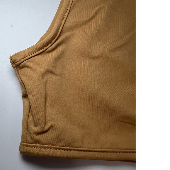 NWT Free People Toast Swim Signature Peek A Boo Top, Beige, size XS, Halter Top - Picture 10 of 12